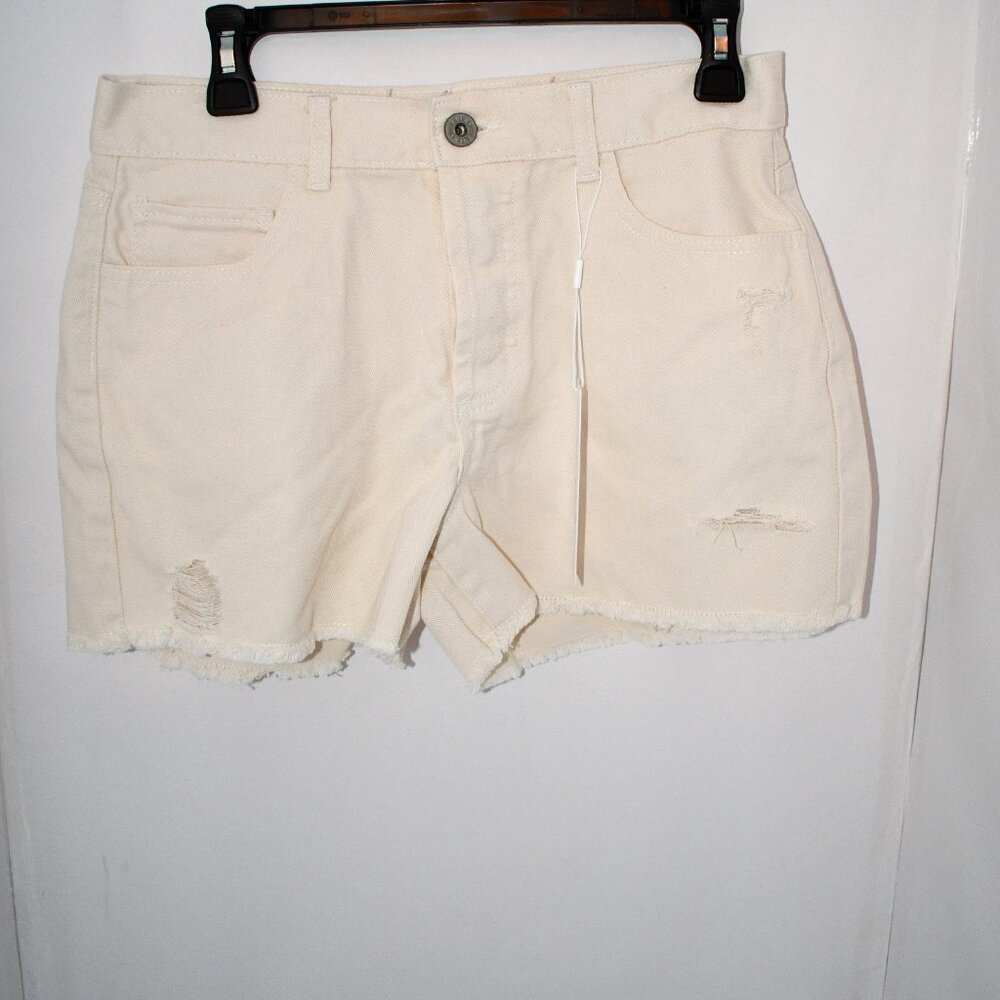Every Denim Mid Rise Raw Hem Mini Shorts in Scour Size: 4 #EV6236DGB NWT